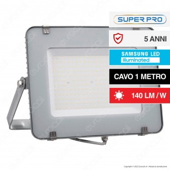 V-Tac PRO VT-156 Faro LED SMD 150W High Lumens Ultrasottile Chip Samsung da...