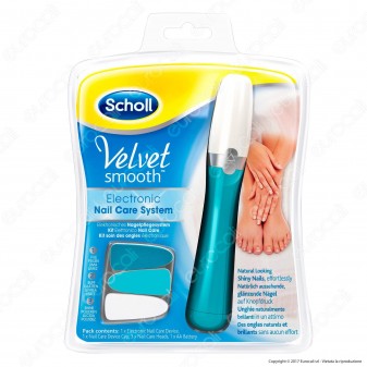 Scholl Velvet Smooth Kit Elettronico Nail Care Lima per Mani e Piedi
