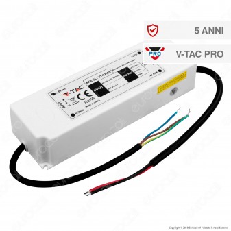 V-Tac PRO VT-22155 Alimentatore 150W Impermeabile IP67 a 1 Uscita con Cavi a Saldare - SKU 3250