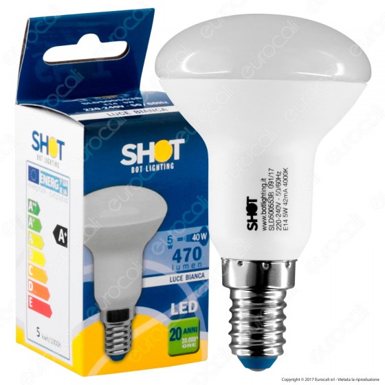 Bot Lighting Shot Lampadina LED E14 5W Bulb Reflector R50