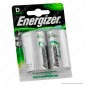 Energizer Accu Recharge Power Plus Torcia D 2500mAh Pile Ricaricabili - Blister 2 Batterie 