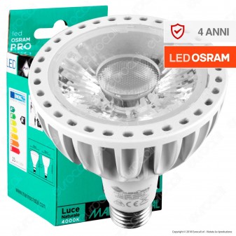 Marino Cristal Serie PRO Lampadina LED E27 25W Bulb Par Lamp PAR30 Chip Osram