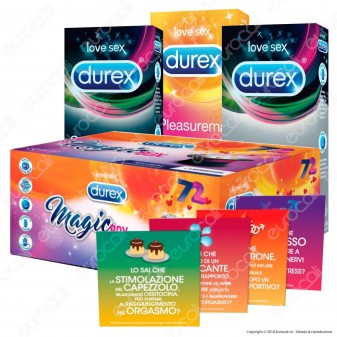 Durex Magic Box Preservativi Misti - 72 Preservativi + 6 Sottobicchieri in Omaggio