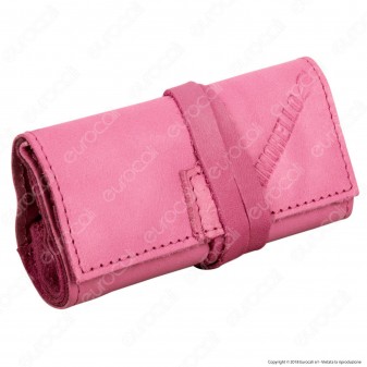 Il Morello Pocket Mini Portatabacco in Vera Pelle Reciclata Colore Rosa 2