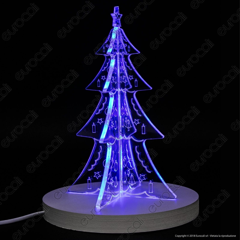 Disegni Di Natale 3d.Acquista Lampada Albero Di Natale 3d In Plexiglass Con
