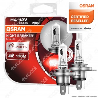 Osram Night Breaker Silverstar 60W - 2 Lampadine H4