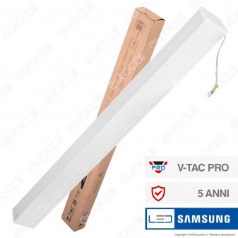 V-Tac PRO VT-7-60 Lampada LED a Sospensione Linear Light 60W Chip Samsung White Body Dimmerabile - SKU 377