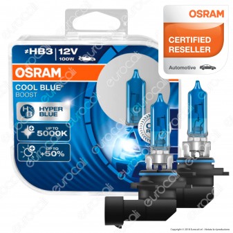 Osram Cool Blue Boost Effetto Xenon 100W - 2 Lampadine HB3
