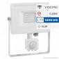 V-Tac PRO VT-20-S Faretto LED 20W Ultra Sottile Slim Chip Samsung con Sensore Colore Bianco - SKU 448 / 449 / 450