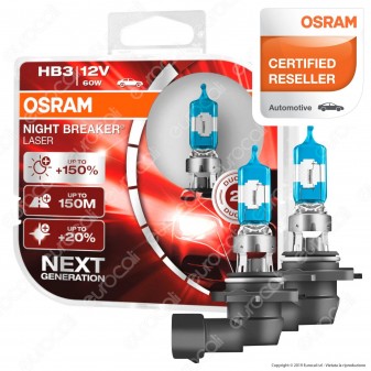 Osram Night Breaker Laser - 2 Lampadine HB3