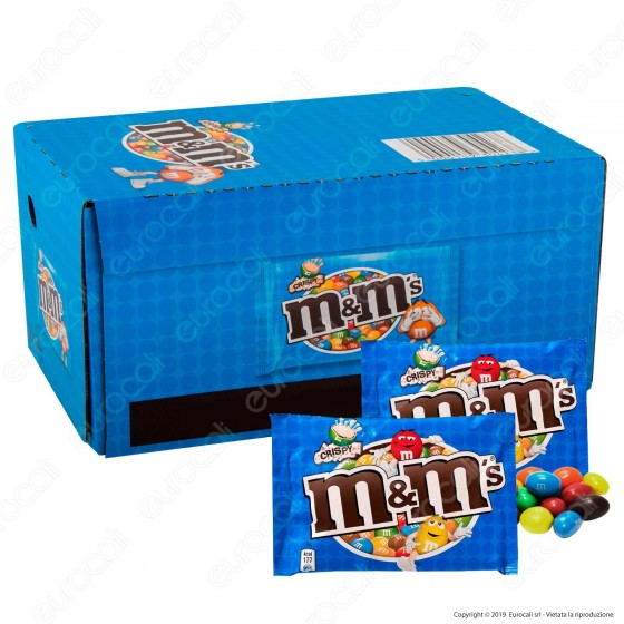 M&M's Crispy Confetti con Cereali Ricoperti di Cioccolato - Box con 24 Bustine da 45g