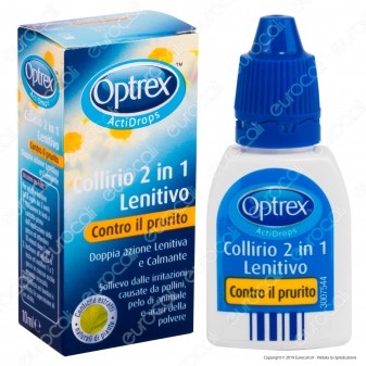 Optrex ActiDrops Collirio 2in1 Lenitivo Contro il Prurito - Flacone da 10ml