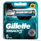 Gillette Mach3 Ricarica di 5 Testine per Tutti i Rasoi Gillette Mach3