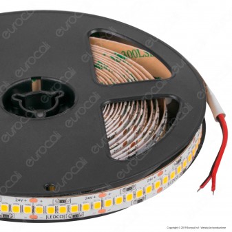LEDCO Striscia LED 2835 Monocolore 240 LED/metro 24V Energy Saving - Bobina da 5 metri