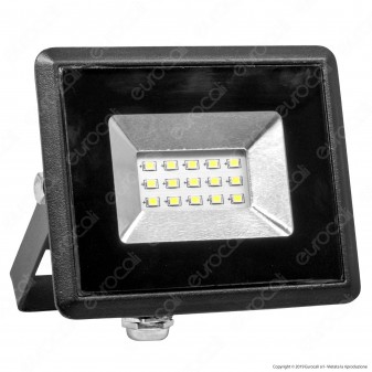 V-Tac VT-4011 E-Series Faro LED SMD 10W Ultra Sottile da Esterno Colore Nero Luce Colorata - SKU 5940 / 5941 / 5942
