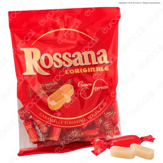 Caramelle Rossana Finissime con Ripieno Cremoso Senza Glutine - Busta 175g