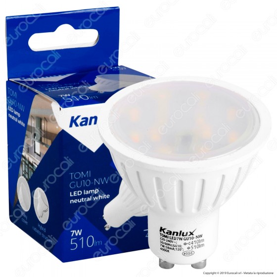 Kanlux TOMI Lampadina LED GU10 7W Faretto Spotlight