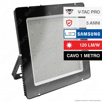 V-Tac PRO VT-1055 Faro LED SMD 1000W IP65 High Lumens Ultrasottile Chip Samsung - SKU 968 / 969