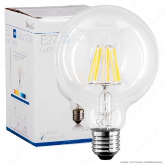 Ideal Lux Lampadina LED E27 8W Globo G95 Filamento - mod. 101323 / 153971