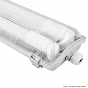 V-Tac VT-12023 Tubo LED Plafoniera 2x18W Lampadina 120cm Impermeabile - SKU 6387 / 6399