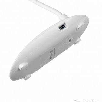 Intergross LED Desk Lamp Lampada da Scrivania Doppia Alimentazione Dimmerabile Colore Bianco - mod. IGZ116