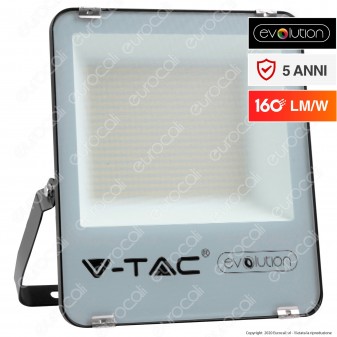 V-Tac Evolution VT-49161 Faro LED SMD 100W High Lumens IP65 da Esterno Colore Nero - SKU 5920 / 5921