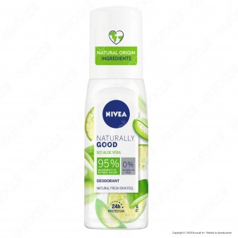 Nivea Naturally Good BIO Aloe Vera Deodorante Spray - Flacone da 75ml