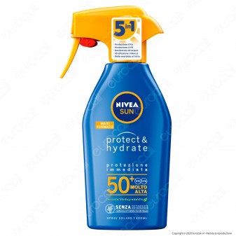 Nivea Sun Spray Solare Protect & Hydrate FP 50+ - Flacone da 300ml