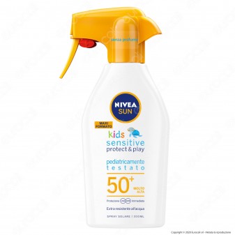 Nivea Sun Spray Solare Sensitive Protect & Play Kids FP 50+ - Flacone da 300ml