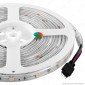 V-Tac Striscia LED 5050 Impermeabile 4,8W/M 12V Multicolore RGB 30 LED/metro - Bobina da 5 metri - SKU 2118