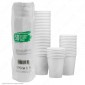 50 Bicchieri in Carta Biodegradabile Compostabile Colore Bianco per Bevande Calde e Fredde da 180ml
