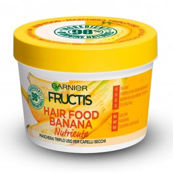 Garnier Fructis Maschera per Capelli Hair Food Nutriente alla Banana 3in1 - Barattolo da 390ml