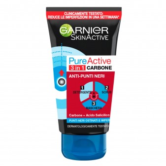 Garnier Skin Active Pure Active Trattamento al Carbone Anti Punti Neri - Tubetto da 150ml