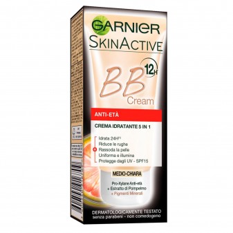 Garnier Skin Active BB Cream Anti Età 5in1 Crema Viso Pelle Medio-Scura - Tubetto da 50ml