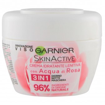 Garnier Skin Active Crema Viso 3in1 Rigenerante con Acqua di Rose - Barattolo da 150ml