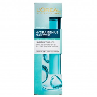 L'Oréal Paris Hydra Genius Aloe Water Crema Viso Idratante con Acido Ialuronico 