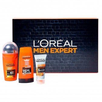 L'Oréal Paris Men Expert Set da Viaggio con Deodorante Thermic Resist Gel Doccia Energizzante e Crema idratante al Guaranà