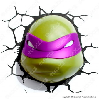 3D Light Fx Teenage Mutant Ninja Turtles Donatello - Lampada LED a Batteria