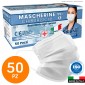 Sicura Protection 50 Mascherine Chirurgiche Monouso Filtranti Tipo II R in TNT Bianco