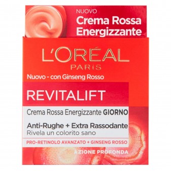  L'Oréal Paris Revitalift Crema Rossa Energizzante con Pro-Retinolo e Ginseng Rosso