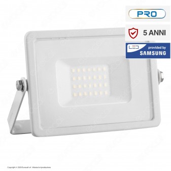 V-Tac PRO VT-20 Faro LED SMD 20W Ultrasottile Chip Samsung da Esterno Colore Bianco - SKU 442 / 443 / 444