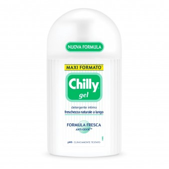 Chilly Gel Detergente Intimo Formula Fresca Ph5 con Mentolo e Molecola Antiodore - Flacone da 300ml