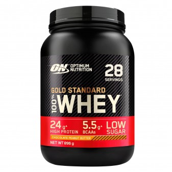Optimum Nutrition Gold Standard 100% Whey Proteine Aminoacidi in Polvere Gusto Cioccolato Burro di Arachidi - Barattolo da 896g