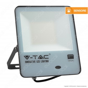 V-Tac PRO VT-117 Faro LED SMD Chip Samsung 100W Sensore Crepuscolare IP65 da...