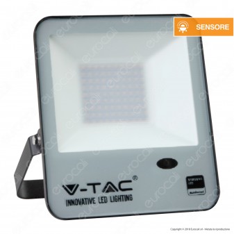 V-Tac PRO VT-57 Faro LED SMD Chip Samsung 50W Sensore Crepuscolare IP65 da...
